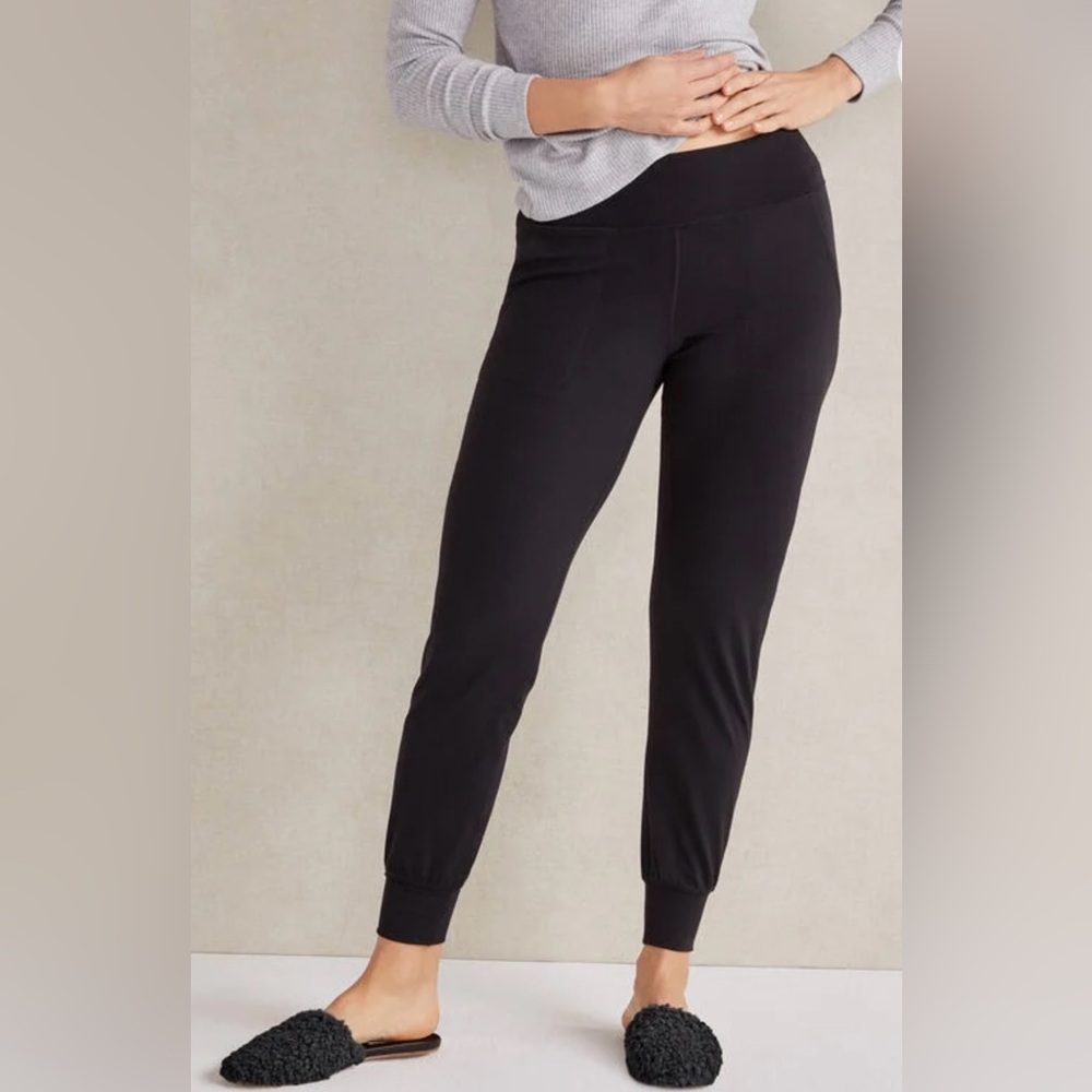 Haven Black Jogger Track Pants with Tapered Leg